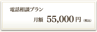 電話相談プラン 月額50,000円（税別）