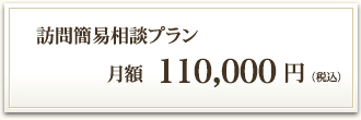 訪問簡易相談プラン 月額100,000円（税別）