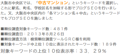 2. 狙うキーワード「中古マンション」｜大阪市中央区の事例