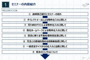 不動産仕入れの悩み解消セミナーメニュー